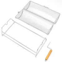 Carcasa De Barbacoa Manual En Acero Inoxidable Con Base Y Carretel Rotativo Para Exterior Relleno De Rotisserie Herramienta De Cocina Resistente Al Calor - details 5