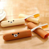 Caja De Almacenamiento Portátil Para Cepillo De Dientes Cute 2 Pcs Viaje Camping Senderismo Caso Anti-Microbiano Para Tubo De Cepillo De Dientes - details 3