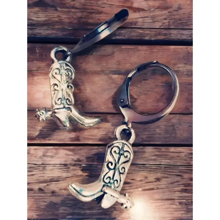 Aretes, Aros, WESTERN BOOTS, pendientes bota, vaquero, estilo americano, pendientes bota cowboy, botas, bota vaquera, occidental. - 1