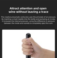 Abridor De Botellas En Forma De Pluma Rojo Con Presión Del Aire Para Vino Herramienta De Apertura De Botellas De Acero Inoxidable - details 2
