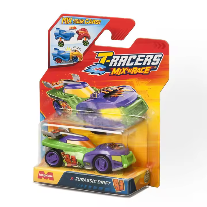 Vehículo T-Racers Mix ‘N Race con partes intercambiables 19,8x18,5x11,5cm Pack 1 Blister (Magic Box PTR7V148IN00) - 1