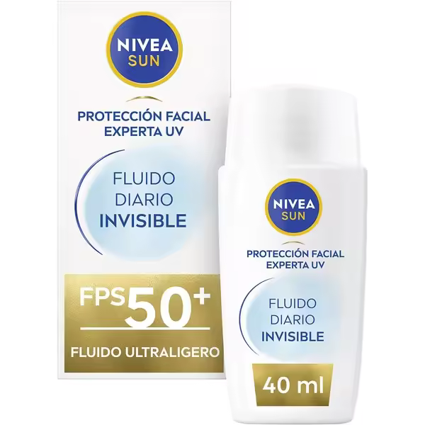 NIVEA SUN crema facial solar Fluido Diario Invisible SPF-50+ tubo 40 ml - 1