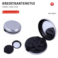 Cartera De Monedas Portátil De Aluminio Circular Mini Estuche De Almacenamiento Para Euros Con Espejo Creativo Y Moderno - details 5