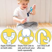 2PCS Toallas de Baño con Capucha para Bebé, Toalla Bebe Recien Nacido, Toalla con Capucha Absorbente para Niños, Toalla de Baño con Lindas Orejas, para Bebes Recién Nacidos, Blue（Cepillo de dientes en forma de U gratis） - details 3