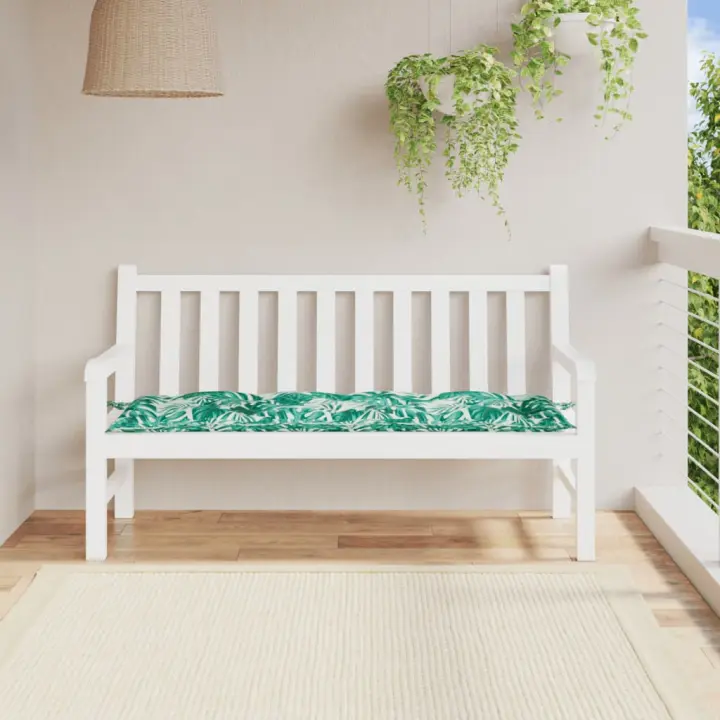 Paño Banco de Jardín lienzo Oxford estampado Hojas 150x50x7 cm - 1