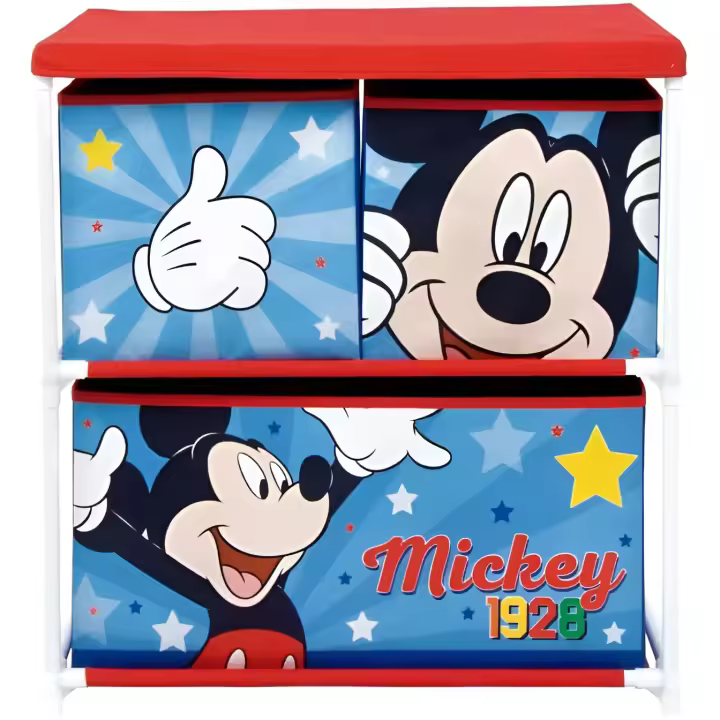 Estantería Gerimport Mickey Mouse Disney 3 Cajones 53x30x60 Cm - Organiza con Estilo - 1