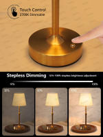 Lámpara De Mesa Recargable Simple Para Barra Y Escritorio Luz Nocturna Sin Cable Para Dormitorio Control De Brillo Con USB Y Toque Decorativa - details 3
