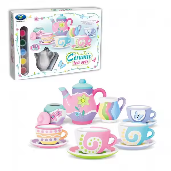 SET TE 18 PCS CERAMICA PARA PINTAR - 1