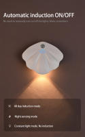 Lámpara De Pared Sensor De Movimiento Luz Nocturna Sin Cable USB Tipo C Para Cocina Dormitorio Sala De Estar Iluminación Interior - details 1