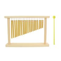 Acordeón De Viento De Madera Con Marco De Pie 20 Tonos Instrumento De Percusión Decorativo Con Palos Para Jardín Y Interiores Para Niños Y Adultos - details 5