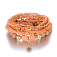 Pulsera Bohemia Colorida De Granos De Arroz Para Mujer Y Hombre Joyería Étnica De Cadena De Bolas Hechas a Mano Regalo De Verano - details 2