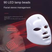 Máscara de belleza LED de 7 colores, banda recargable USB, inodora, batería de litio, 400mAh, para uso de oficina y ocio, regalos para mujeres - details 12