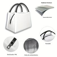 Bolsa De Almuerzo Aislada Portátil Reutilizable Con Patrón De Texto En Flor Cross Para Año Nuevo Feliz Material De Tela Oxford - details 0