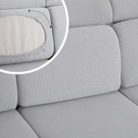 Funda para Cojin de Sofa, Protector de cojín de Asiento Ajustable con Elastica, Tela de Poliester, Funda para sofá con 1,2,3,4 plazas, funda para reposo cabeza sofá y reposo espalda, funda chanise longue. - details 2