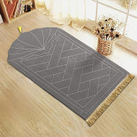 Alfombra De Oración De Espuma Espesada Con Borla Y Diseño Emboss Suave Y Fácil De Llevar Se Puede Usar En Muchas Escenas Alfombra De Poliéster 100% Lavable a Mano - details 5