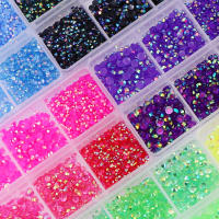 3000pcs De Strass Planos En Color Morado AB Para Manualidades Y Uñas Adornos De Resina Brillantes Y Cuentas De Cristal Aogue - details 2