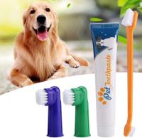 Juego de Pendientes para mascotas, pasta de dientes para Perros, Herrerías para el cuido de los dientes de los perros, Aliento fresco, eliminar la Placa y el Sarro - details 1