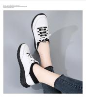 Zapatos Planos Para Mujer Suela Plataforma Cordones De Cuero Split 2024 Tendencia Primavera Casual Zapatos Para Madres - details 3