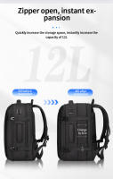 Mochila Multifuncional Fenruien Para Hombres Negocios Clásica De Viaje Con Capacidad Para Portátil De 17.3 Pulgadas Material De Alta Calidad - details 5