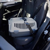 Sweet Home Transportin Para Mascotas Nomade Gris Pequeño 48x32x32cm, Caja de Transporte, Plástico, Puerta de Plastico, Rejillas de Ventilación - Viajes Cómodos y Seguros - details 0