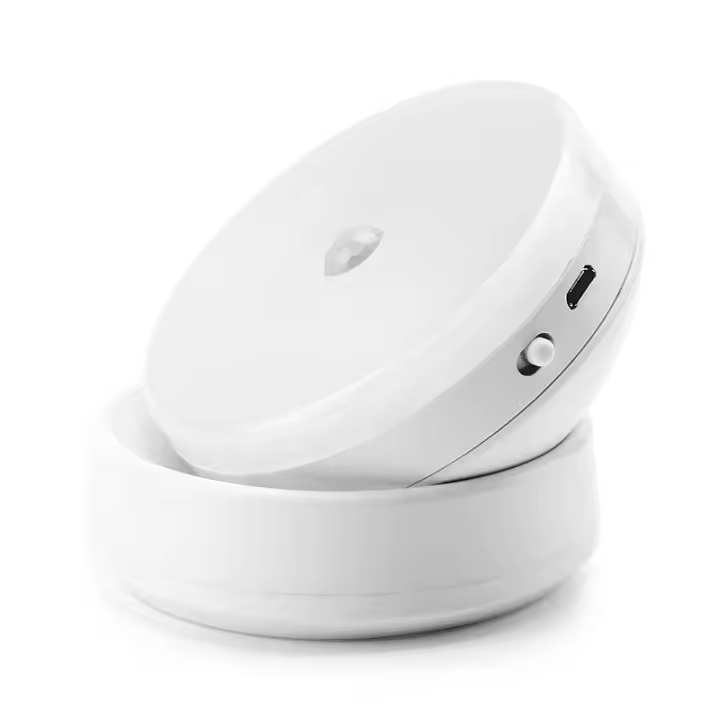 Lámpara Nocturna LED Recargable Con Sensor De Movimiento PIR 360 Grados Luz De Noche Para Armario Luz De Bajo Gabinete Automática/Encendida/Apagada Sin Cable - 1