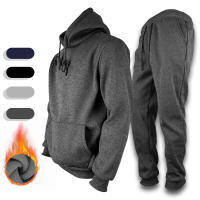 Conjunto De Deporte Para Hombres 2 Piezas Con Sudadera Y Pantalones Adecuado Para Correr Y Jogging Tallas S-3XL Material Poliéster Grueso Estilo Casual - details 13