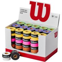 Overgrips Wilson COMFORT 60 unidades.  Contiene 12 overgrips por cada color (5colores diferentes) WILSON LISO COLORES. Caja Wilson Comfort Colores 60 Overgrips. - details 1