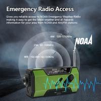 Radio portátil Power Bank Radio meteorológica de emergencia con NOAA/AM/FM USB/solar/manivela de carga alarma SOS y linterna, Radio meteorológica de emergencia - details 1
