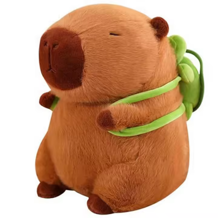 Peluche de capibara, juguete de peluche de capibara, lindo muñeco de peluche de capibara, regalo y decoración del hogar, 23 cm - 1