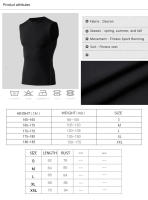 Camiseta De Deporte Para hombreQuick DryTop De gimnasioRunningFitness Con Cuello redondoRopa Deportiva Transpirable Y Cómoda - details 1