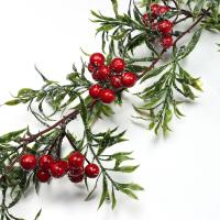 Guirnalda De Navidad Con Bayas Rojas Y Conos De Pino Adorno Decorativo Para Fiesta Bodas Y Estufa Regalo De Artesanía Artificial - details 10