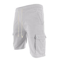 Pantalones cortos de trabajo multibolsillos estilo americano para hombre, informales, ajustados, con cordón, de verano - details 17