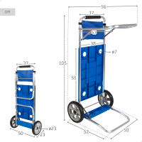 Carro de playa plegable Aktive convertible en mesa 2 en 1, medidas 50,5x45,5x104,5cm, Peso máx 30kg. Fácil de guardar y transportar. - details 3