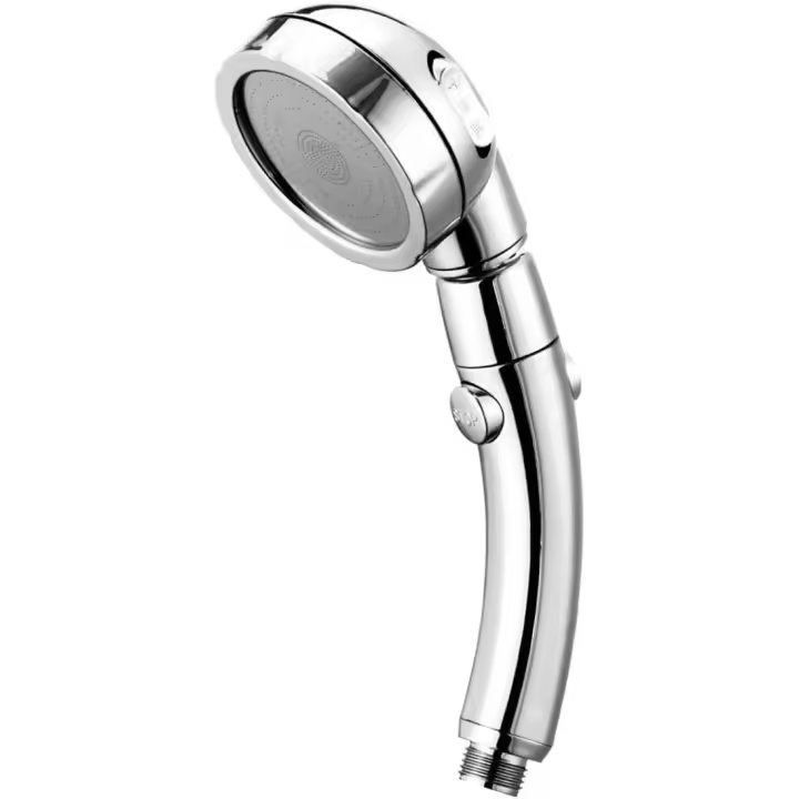 Cabezal de ducha de mano (sin manguera y soporte) – Cabezal de ducha ajustable giratorio de 360 grados de alta presión con interruptor de encendido/apagado y 3 ajustes de pulverización, rociador de - 1