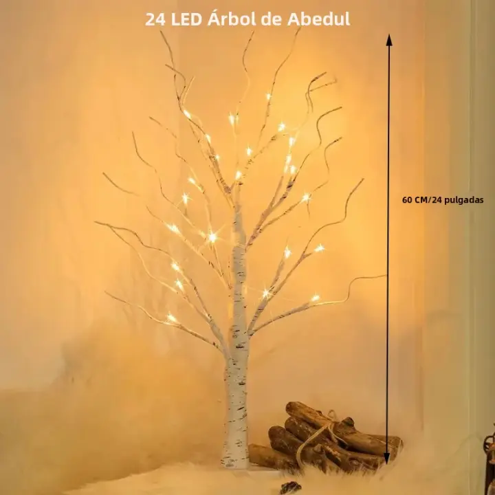 Árbol De Navidad Con 144 Lámparas LED Blanco Cálido Para Decoración De Fiestas Y Vacaciones Con Alimentación USB Regalo Para Halloween Y Pascua - 1