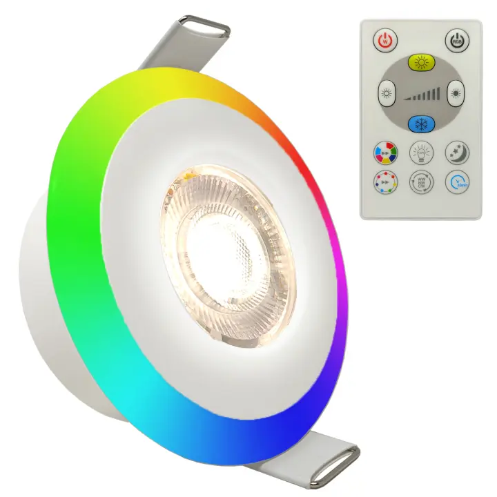 Downlight LED 6W RGB + 3CCT  - Control Remoto - Chip Lumileds - 1