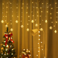 Luces De Navidad LED De 3.2M Con Formas De Copos De Nieve Luz Fina Impermeable Para Decoración De Fiesta De Boda Y Xmas - details 0