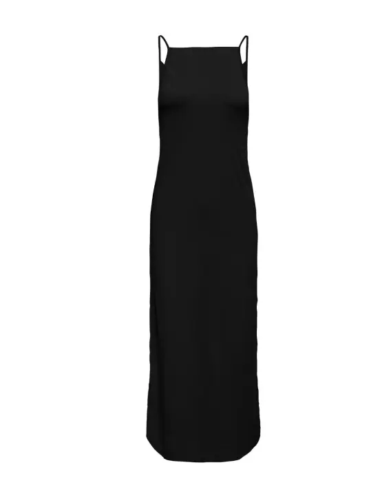 Vestido midi Only Chigo negro de satén para mujer - 1