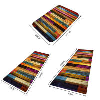 Carpetas Antideslizantes Coloridas Para Baño Y Cocina Alfombra De Piso Absorbente De Agua Con Patrón De Madera Para Pasillo Y Puerta - details 7