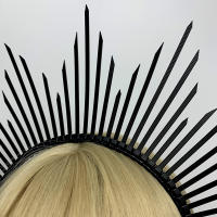 Halocrown Tiara Griega Barroca De Mujer Adorno De Cabello Estilo Solar De Diosa Accesorio De Moda Para Fiestas Material Plástico - details 11