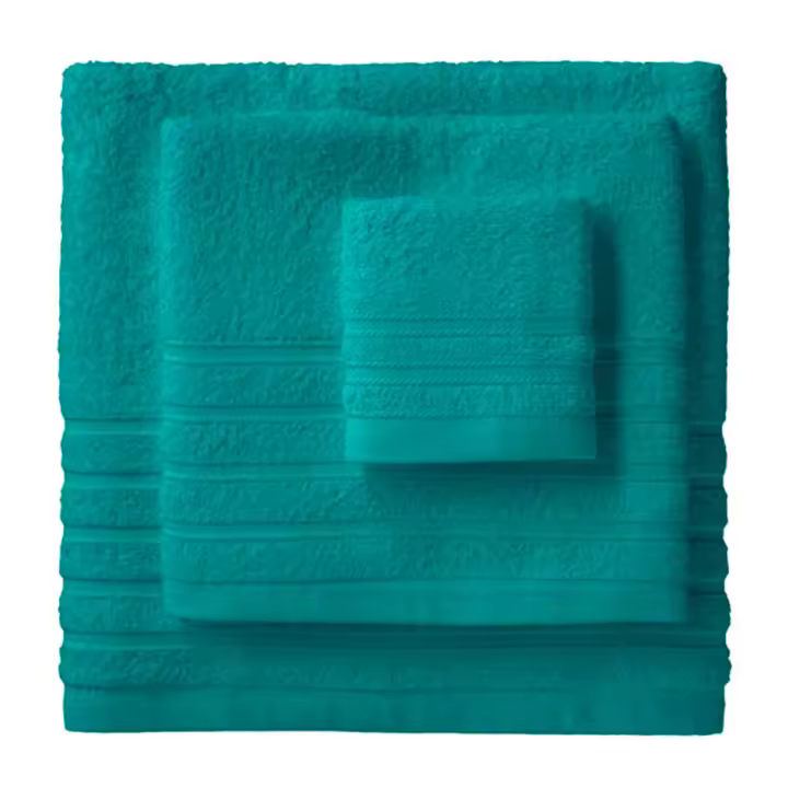 Lanovenanube - Toalla baño DIAMANTE - 100% algodón rizo americano - Color Esmeralda - 1