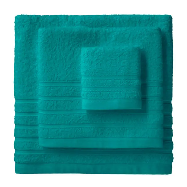 Lanovenanube - Toalla baño DIAMANTE - 100% algodón rizo americano - Color Esmeralda - 1