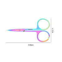 Tijeras De Barba Multifuncionales Pequeñas Para Cejas Uñas Y Cutícula Herramienta Cortante De Acero Inoxidable Colorida - details 4