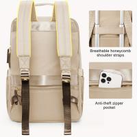 Bolsos,1PC Mochila de Nailon para Mujeres, Mochila de viaje casual para Commuters with varios bolsos, Ajuste para portátil de 15,6 pulgadas, Exterior de Nailon duradero, Corretas de hombro, Bolsos traseros - details 3