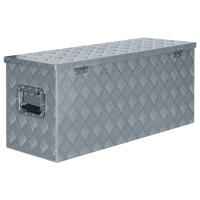 vidaXL Caja de aluminio 90,5x35x40 cm plateada - details 2