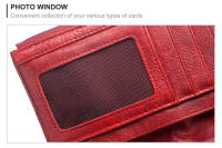 Cartera De Mujer HUMERPAUL De Cuero Genuino Con Bloqueo RFID Gran Capacidad Monedero Y Bolsillo Para Teléfono Móvil - details 5