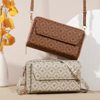 Bolso Cruzado Para Mujer Chic Con Espacio Para Teléfono Móvil Y Ranuras Seguras Para Tarjetas Estilo Casual Con Decoración Geométrica - details 10
