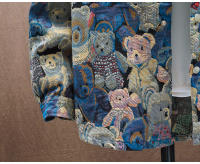 Chaqueta De Manchas De Oso Teddy Para Hombre 3/4 Manga Largo Estilo Casual Cierre Simple Malla Interior Material Poliéster Viscosa Algodón - details 6