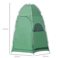 Outsunny Tienda de Ducha Portátil Tienda de Privacidad Emergente 122x122x213 cm UPF30+ Cambiador para Camping WC Inodoro Senderismo Verde - details 2