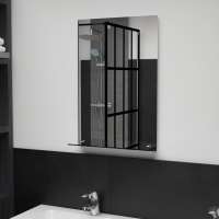 vidaXL Espejo de Pared con Estante de Vidrio Templado de Maquillaje Dimensiones 20 x 40 cm,  30 x 50 cm,  40 x 40 cm y mas - details 3